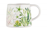 Кружка 380 мл, фарфор, бело-зелёная, Морская жизнь, Ocean Life Maxwell & Williams