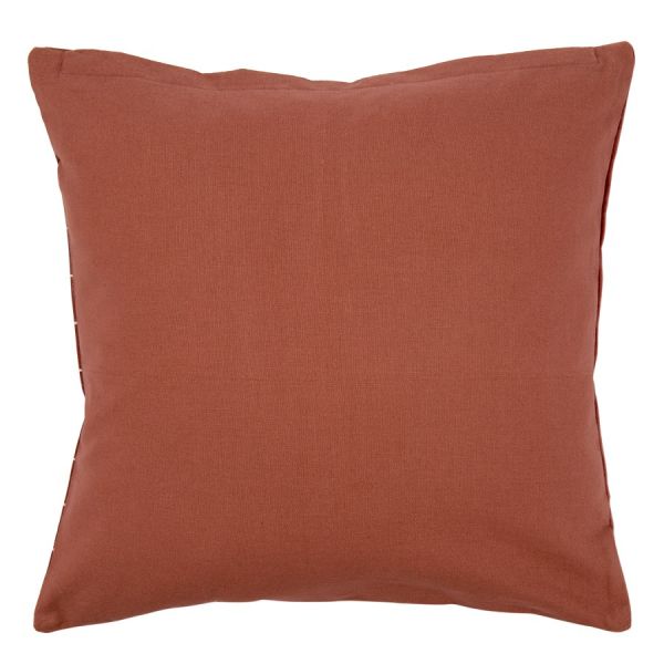 Чехол на подушку из хлопкового бархата с геометрическим принтом терракотового цвета из коллекции ethnic 45х45 см
