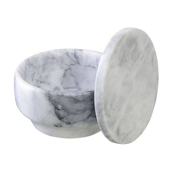 Шкатулка для украшений marm, D10,5х11,8 см, белый мрамор Bergenson Bjorn