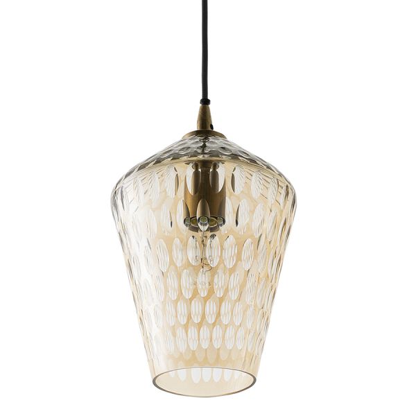 Светильник подвесной mystic aura, D19 см, янтарно-золотой Bergenson Bjorn