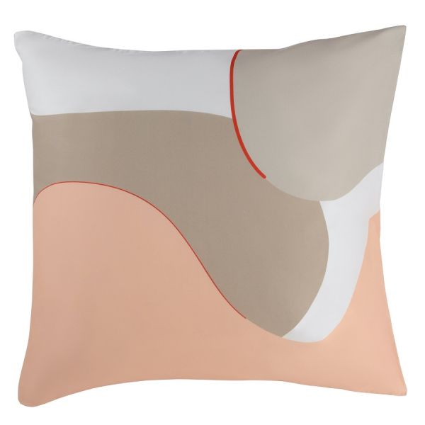 Набор из двух наволочек из сатина  бежевого цвета с авторским принтом из коллекции freak fruit