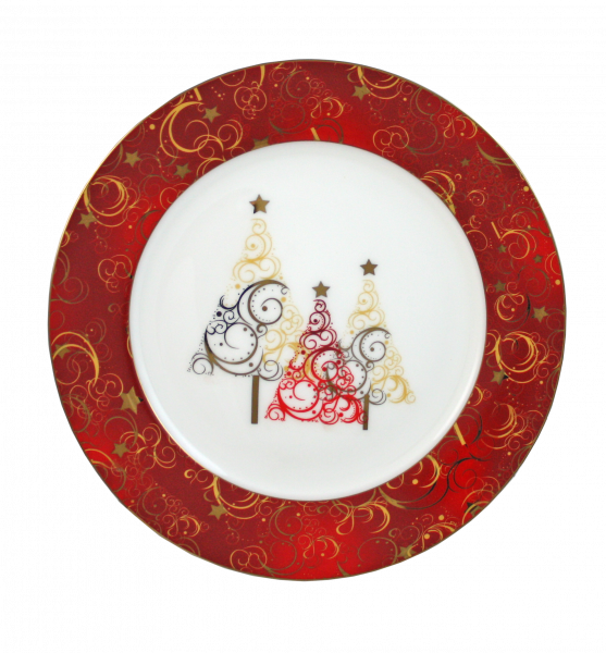 Новогодний подарочный набор (красный), костяной фарфор, АККУ