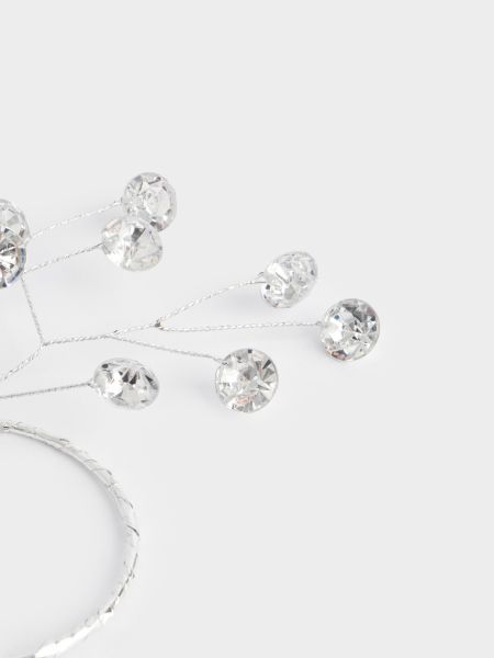 Кольцо для салфеток 5 см, акрил/металл, серебристое, Кристаллы, Event ANNA LAFARG
