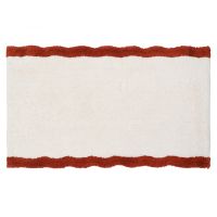Коврик для ванной с кантом терракотового цвета из коллекции trendy ruffles, 50x80 см Tkano