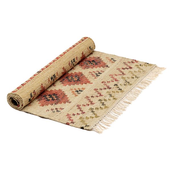 Ковер из шерсти по мотивам башкирских орнаментов из коллекции cultural heritage, 120х180 см Tkano