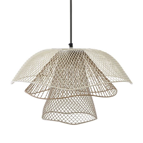 Светильник подвесной vinger, D48х30 см, белый/бежевый/золотой Bergenson Bjorn