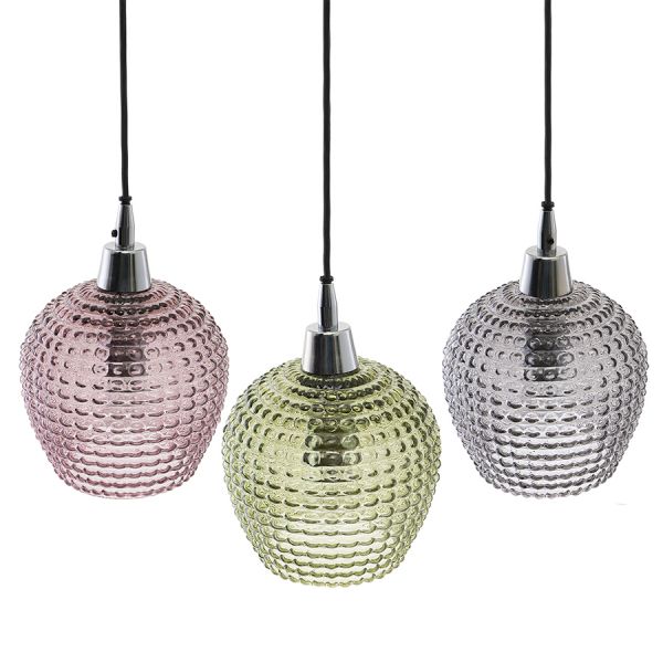 Светильник подвесной каскадный aurora, 65х18 см, сливовый/зеленый/серый Bergenson Bjorn