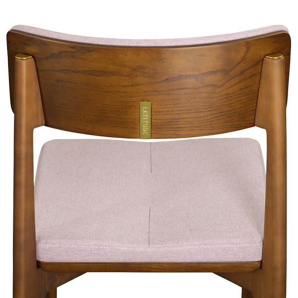 Стул aska рогожка орех/розовый Latitude