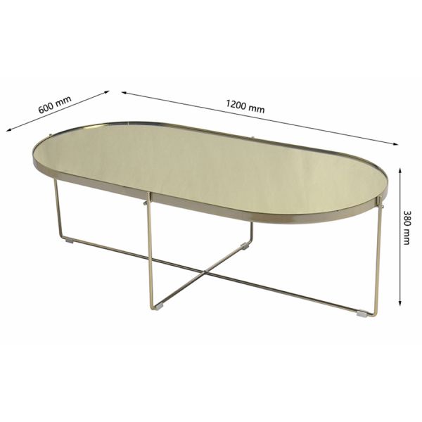 Стол josen 120х60 см золотой