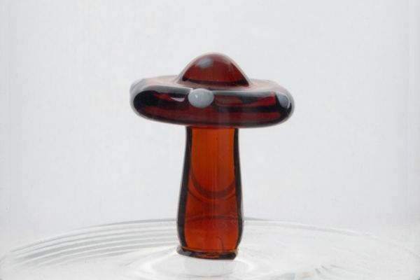 Кружка 400 мл, стекло, коричневая ручка, Гриб, Autumn forest ANNA LAFARG