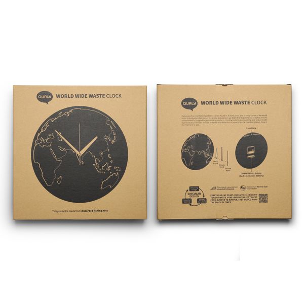 Часы настенные world wide waste темно-зеленые