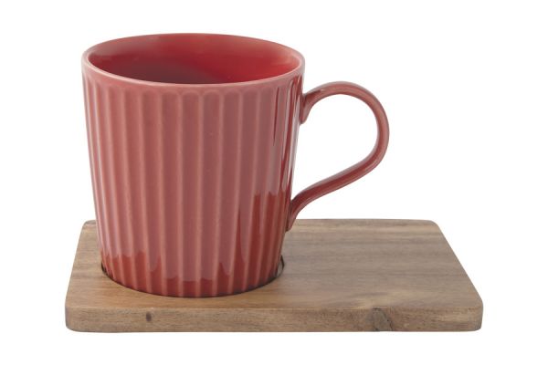 Набор из 2-х кружек Время отдыха, красная и серая, 0,38 л Easy Life