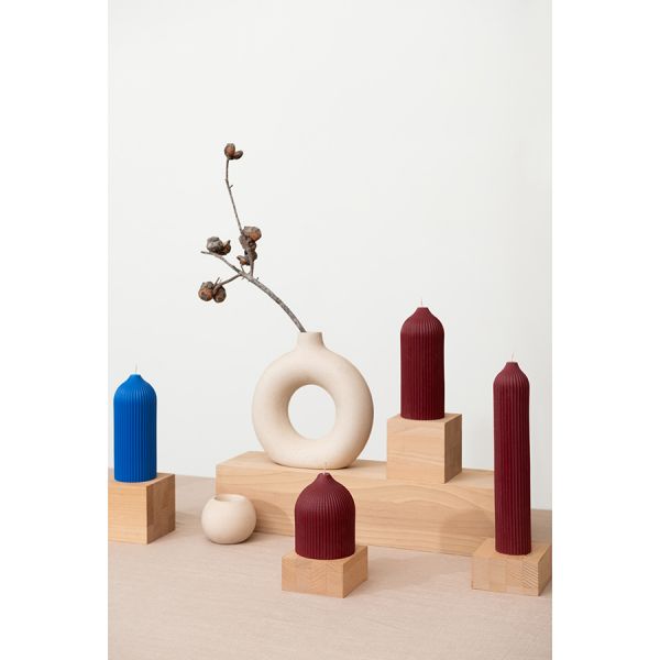 Свеча декоративная бордового цвета из коллекции edge 25,5см