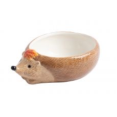 Конфетница 21х15 см, керамика, коричневая, Еж с листом, Autumn forest ANNA LAFARG