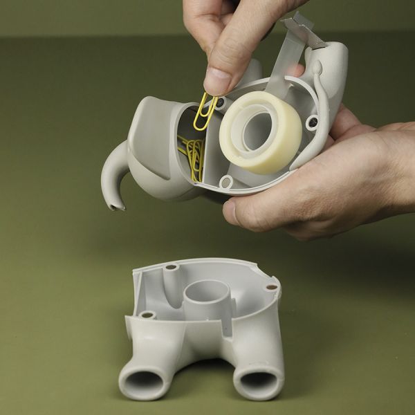 Диспенсер для скотча elephant, серый Qualy