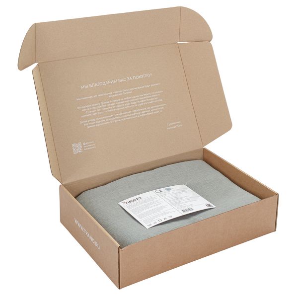 Скатерть из стираного льна серого цвета из коллекции essential 150х250 см
