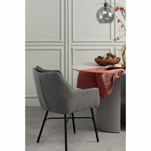 Стул allar, экокожа, рогожка, серый Bergenson Bjorn