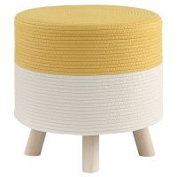 Пуф devy, D40х40 см, бежевый/горчичный