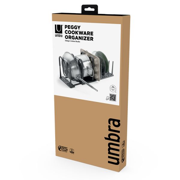 Органайзер для посуды и столовых приборов peggy, 20х55 см, серый, Umbra, 1022265-149
