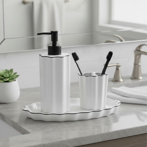 Подставка для ванных принадлежностей camellia, белая Bergenson Bjorn Bath
