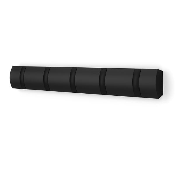 Вешалка настенная flip 50.8 см, 5 крючков, черная, Umbra, 318850-040
