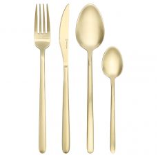 Набор столовых приборов pure на 6 персон, 24 предмета, золотистые матовые Liberty Jones