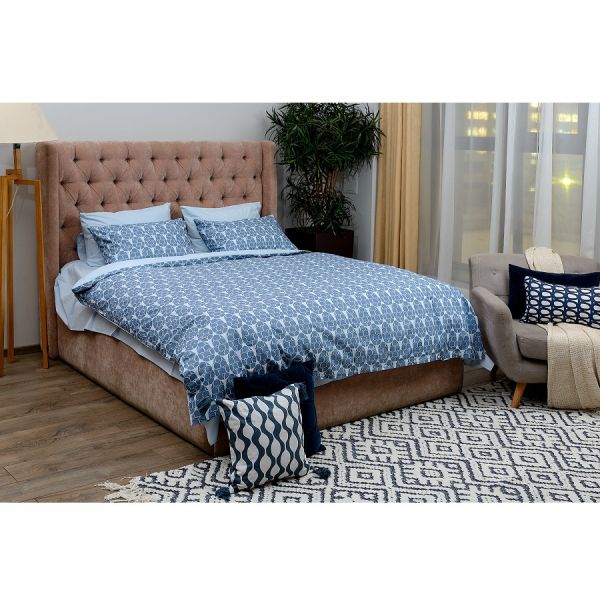 Комплект постельного белья из перкаля с принтом 'Хвойное настроение' из коллекции russian north, 200х220 см Tkano