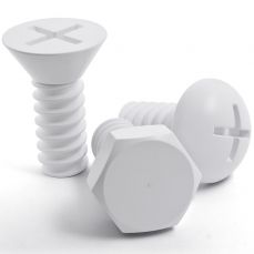 Набор вешалок Screw 3 шт цвет белый