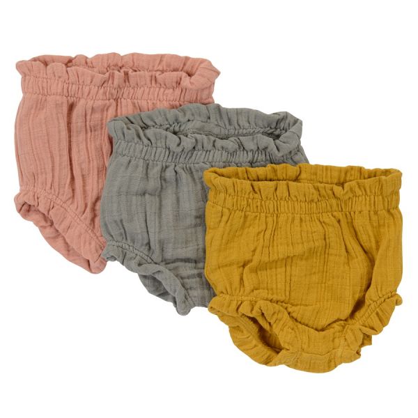 Шорты для новорожденных из хлопкового муслина цвета пыльной розы из коллекции essential 6-9m