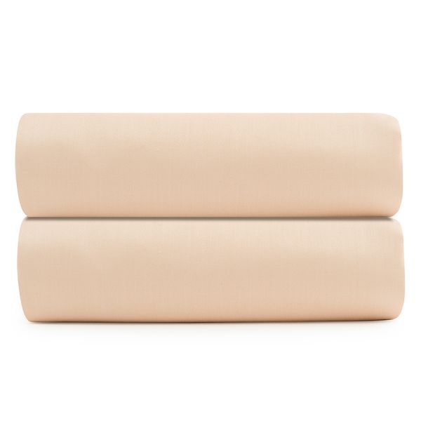 Простыня из сатина бежево-розового цвета из коллекции essential 240х270 см