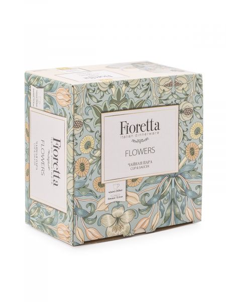 Чайная пара FLOWERS 260мл FIORETTA