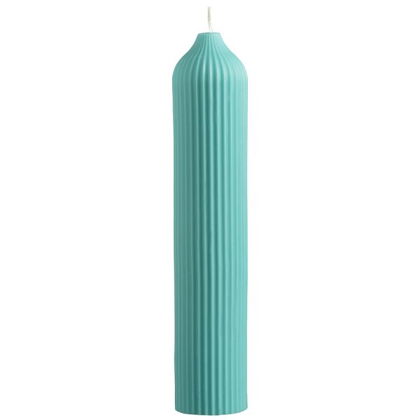Свеча декоративная бирюзового цвета из коллекции edge 25,5см