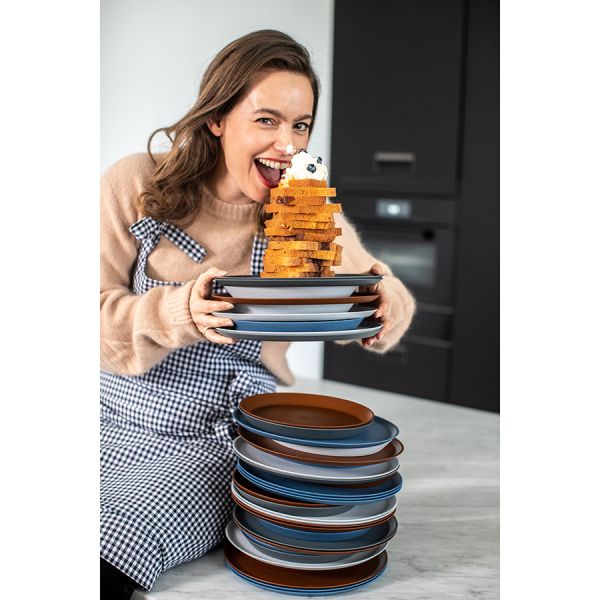 Тарелка connect organic 20,5 см синяя