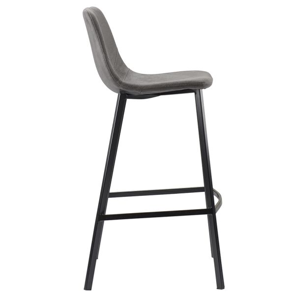 Стул барный Hugh экокожа темно-серый Bergenson Bjorn
