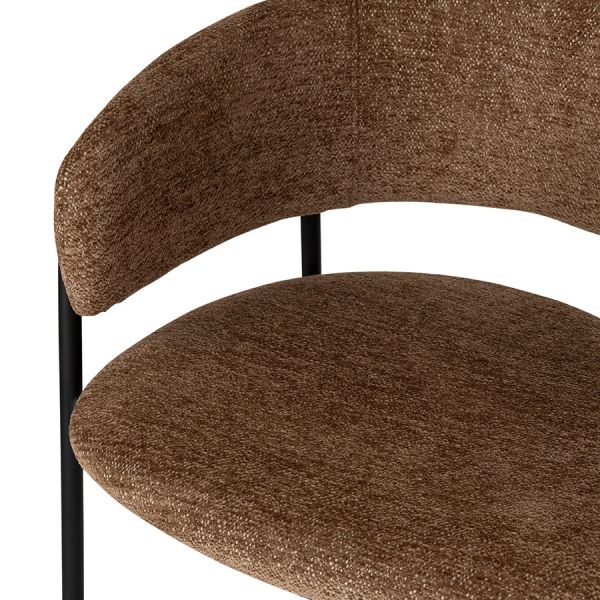 Стул полубарный helning, мягкий шенилл, светло-коричневый Bergenson Bjorn
