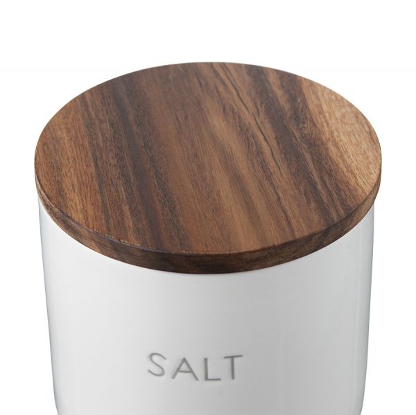 Контейнер для хранения соли 0,6 л с деревянной крышкой