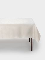 Скатерть 160х160 см, жаккард, полиэстер, молочная, Золотистые дома, Townlet