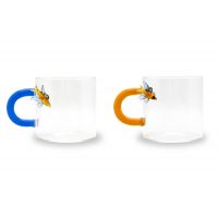 Кружка кофейная 130 мл, 2 шт, стекло, Бабочки, Monterey WD Lifestyle