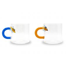 Кружка кофейная 130 мл, 2 шт, стекло, Бабочки, Monterey WD Lifestyle