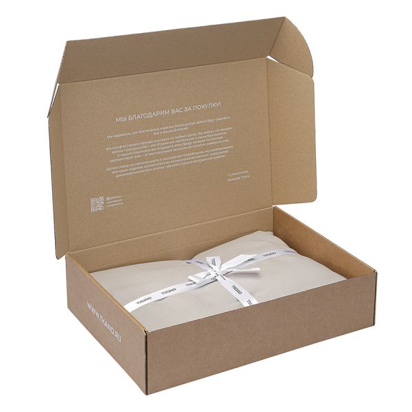 Простыня на резинке изо льна и хлопка серо-бежевого цвета из коллекции essential, 180х200х30 см Tkano