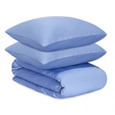 Комплект постельного белья из премиального сатина сиреневого цвета из коллекции essential, 150х200 см Tkano