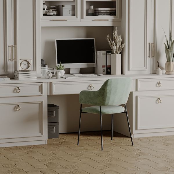 Стул viva серо-зеленый велюр