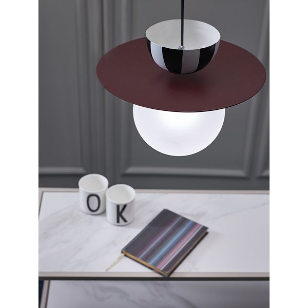 Светильник подвесной anniken, D36х28 см, черный/белый/сливовый Bergenson Bjorn