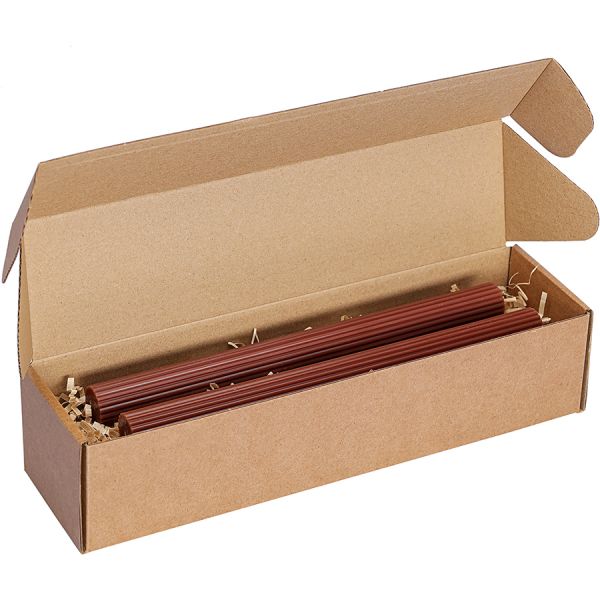 Набор из двух свечей коричневого цвета из коллекции edge, 24,5 см Tkano