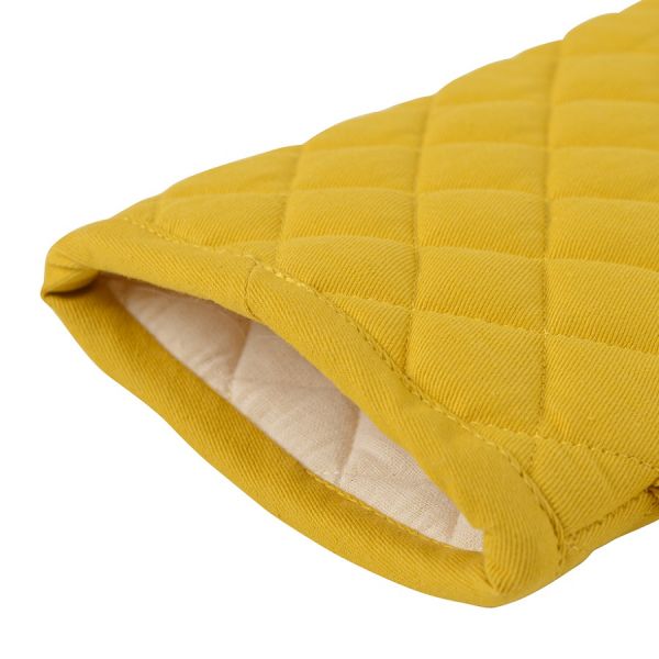 Прихватка-варежка из хлопка горчичного цвета из коллекции prairie, 33х17,5 см Tkano