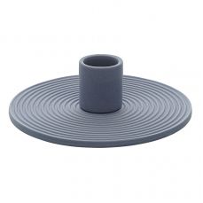 Подсвечник из каменной керамики темно-синего цвета из коллекции essential Tkano