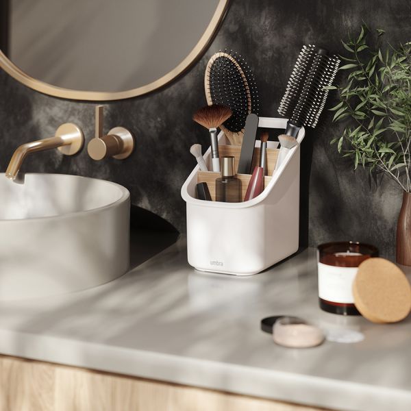 Органайзер для столовых приборов bellwood, белый/натуральное дерево Umbra
