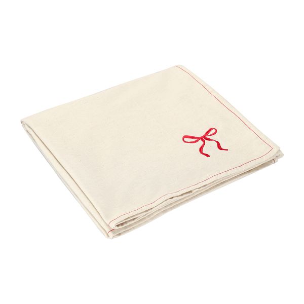 Скатерть fancy bows бежевого цвета из коллекции essential, 180х180 см Tkano