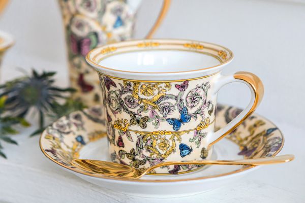 Чайный сервиз Бабочки на 6 персон, 21 предмет Royal Crown