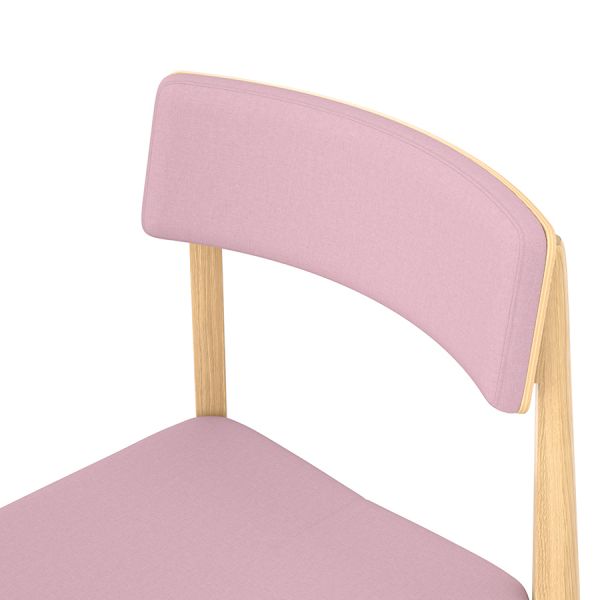 Набор из 2 стульев aska рогожка ясень/розовый